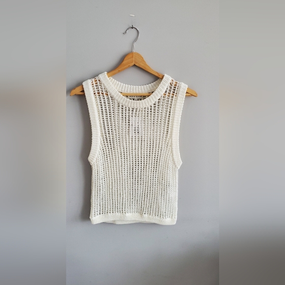 moon river White Sleeveless Knit Top, womens Medium. NWT - Picture 5 of 8